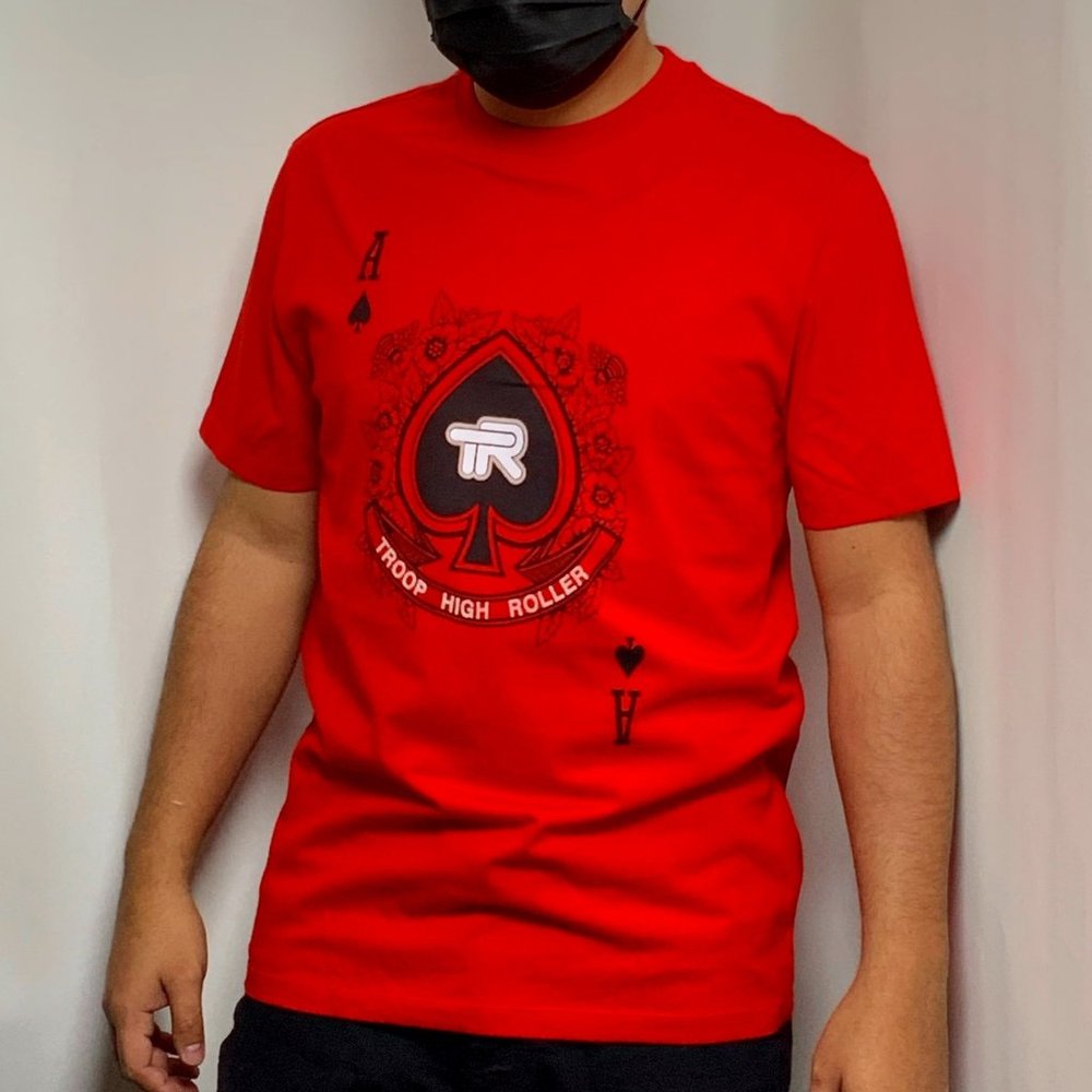 Men's Troop Red Black Short Sleeve T-Shirt NWT